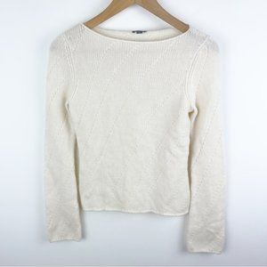 Ann Taylor 100%‎ Silk Knit Cream Sweater Size Extra Small